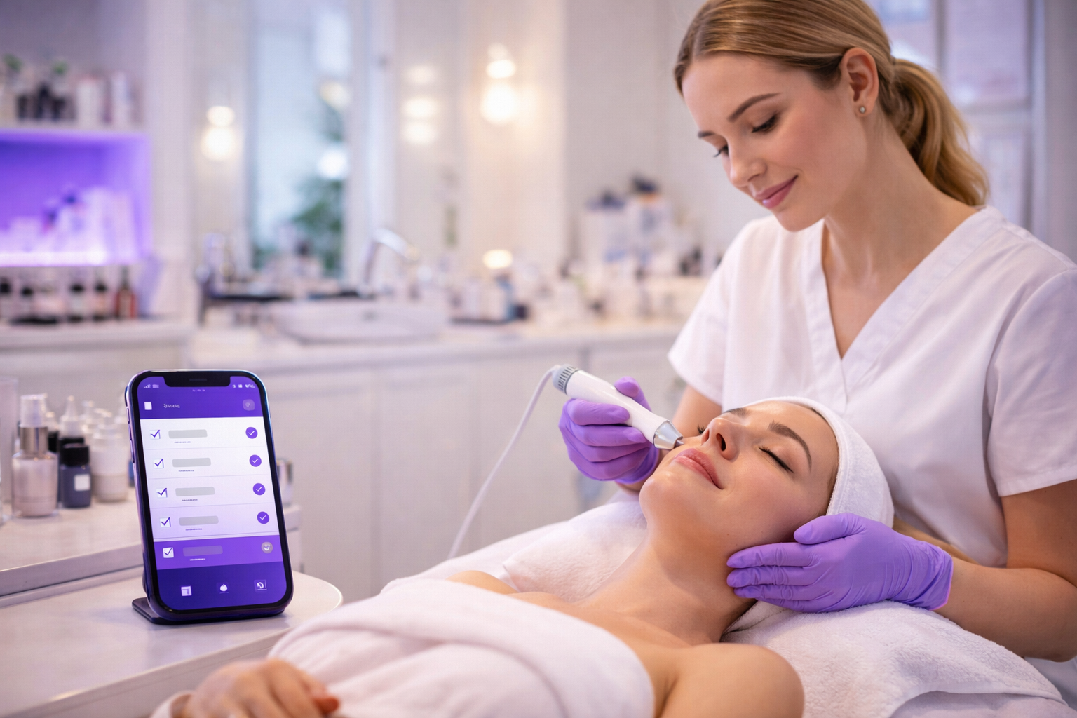 Estética usando painel Belflow