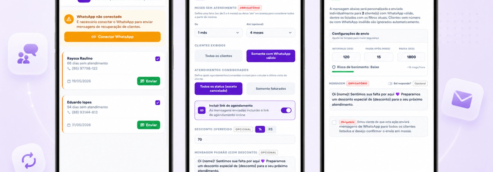 Recuperação de clientes inativos no Belflow